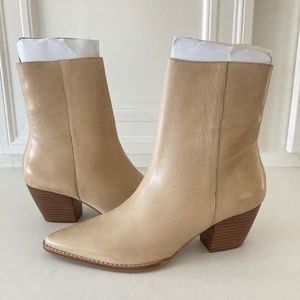 NIB Anthropologie Matisse Caty Sand Leather Boots Sz 9.5